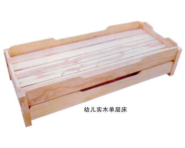 幼兒實(shí)木單層床
